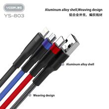 کابل شارژ فست  USB به microUSB / TYPE-C / لایتنینگ مدل YES Plus YS-803 gallery2