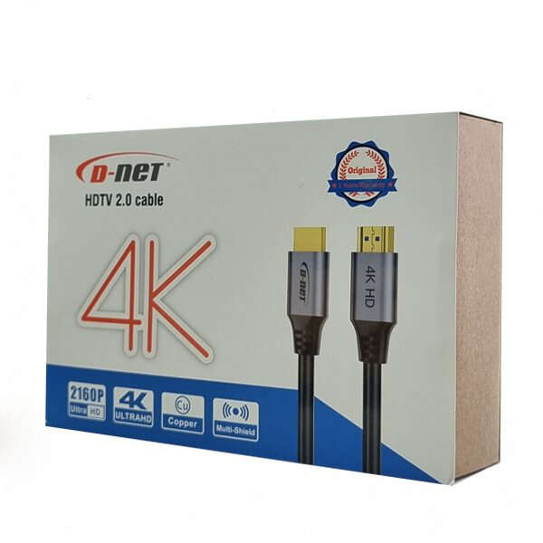 کابل HDMI دی نت 3 متری 4K مدل HDTV 2.0 4K Cable D-net