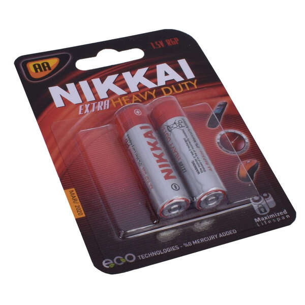 باتری قلمی نیکای مدل Extra Heavy Duty بسته 2 عددی