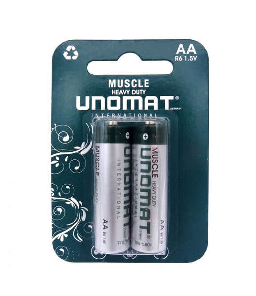 باتری قلمی یونومات مدل Muscle Heavy Duty بسته 2 عددی