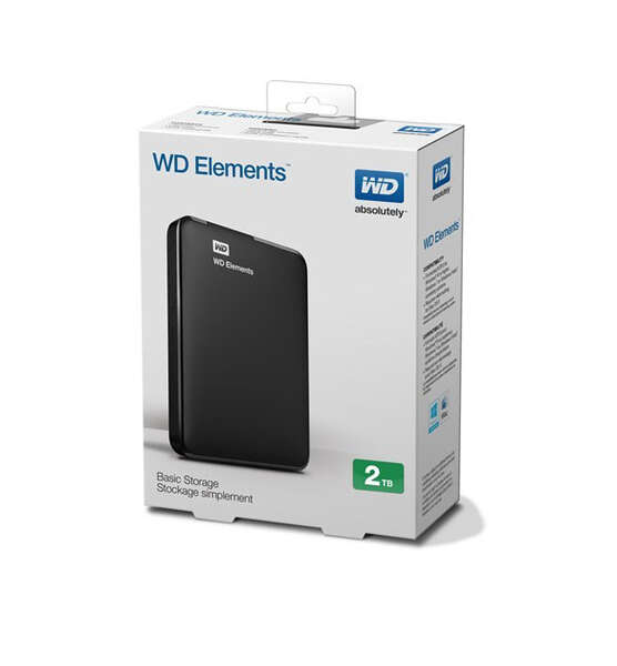 هارد اکسترنال وسترن دیجیتال مدل Elements ظرفیت 2 ترابایت