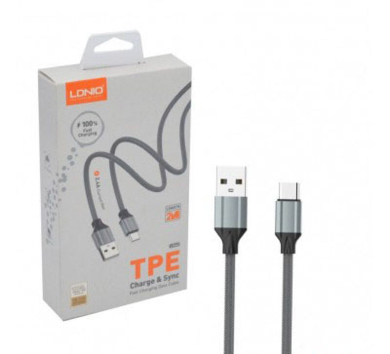 کابل شارژ فست 2متری تایپ سی LDNIO مدل LS442 gallery0