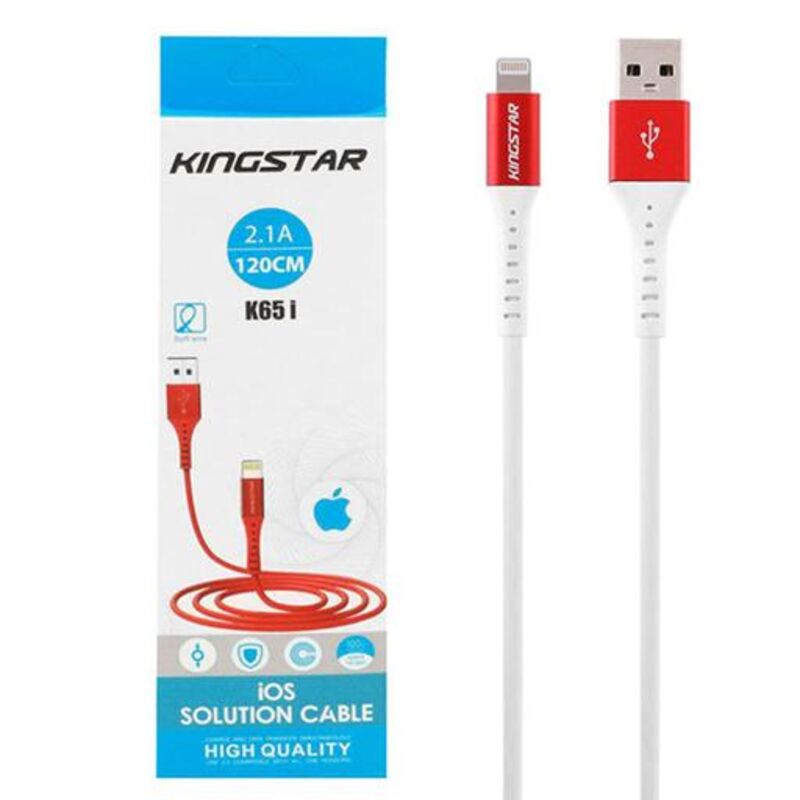 کابل شارژ لایتینگ کینگ استار مدل k65i gallery0