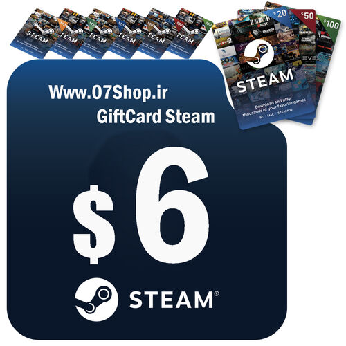 گیفت کارت 6 دلاری استیم گلوبال