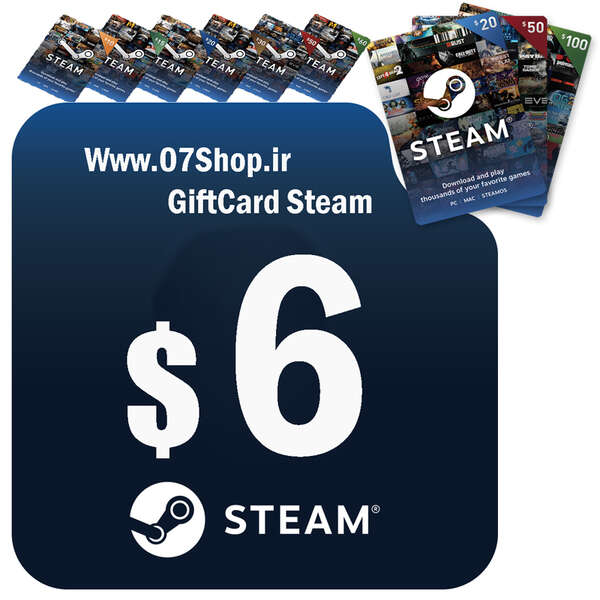 گیفت کارت 6 دلاری استیم گلوبال