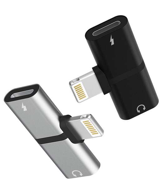 تبدیل شارژر و هندزفری آیفون lightning splitter