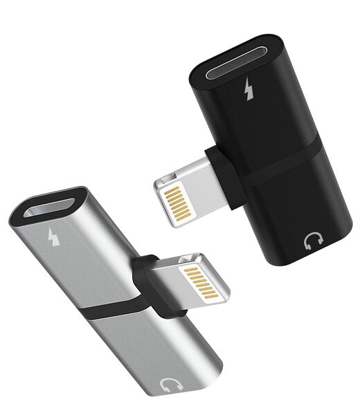 تبدیل شارژر و هندزفری آیفون lightning splitter
