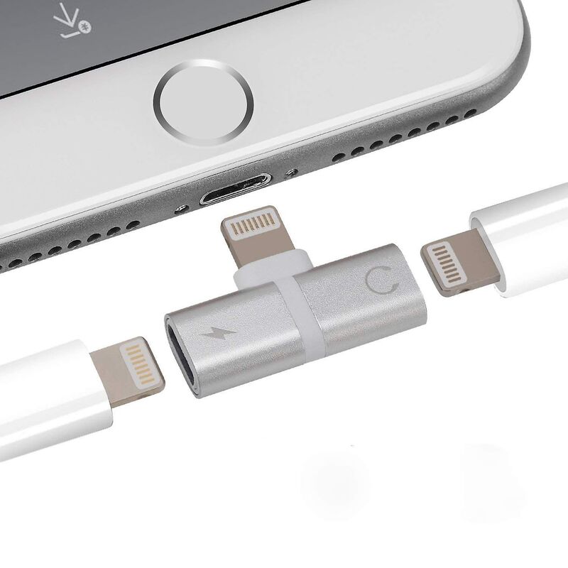 تبدیل شارژر و هندزفری آیفون lightning splitter gallery3