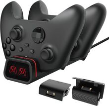 پایه شارژر دسته 2 تایی ایکس باکس One S-X - Series S-X دابی + باطری شارژی و درب مدل Dobe Charging Dock TYX-19006 gallery2