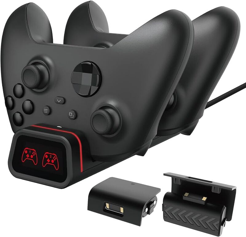 پایه شارژر دسته 2 تایی ایکس باکس One S-X - Series S-X دابی + باطری شارژی و درب مدل Dobe Charging Dock TYX-19006 gallery2
