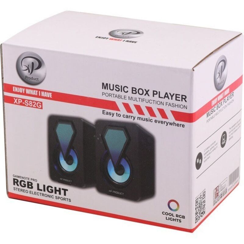 اسپیکر دو تیکه RGB ایکس پی مدل XP S82G Speaker gallery1