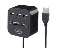 هاب و رم ریدر 7 پورت کایزر KH 14 مدل KAISER KH-14 HUB+Card Reader gallery0