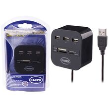 هاب و رم ریدر 7 پورت کایزر KH 14 مدل KAISER KH-14 HUB+Card Reader gallery1