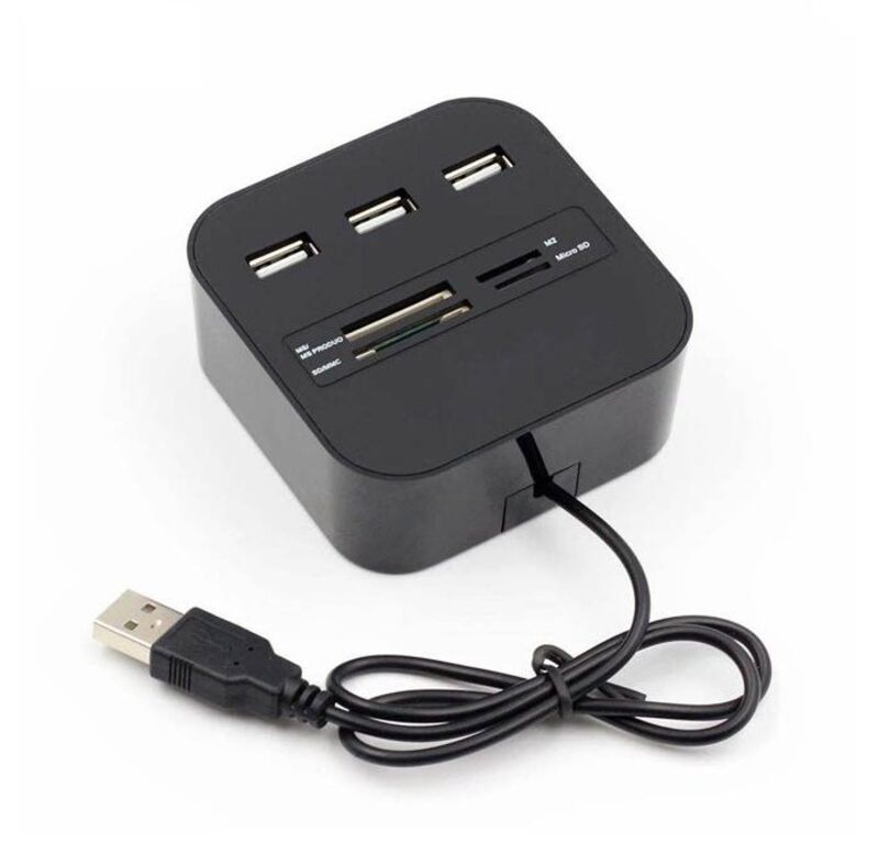 هاب و رم ریدر 7 پورت کایزر KH 14 مدل KAISER KH-14 HUB+Card Reader gallery2