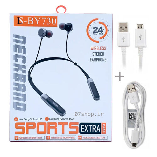 هندزفری گردنی بلوتوث + کابل شارژ مدل LS-BY730 Earphone