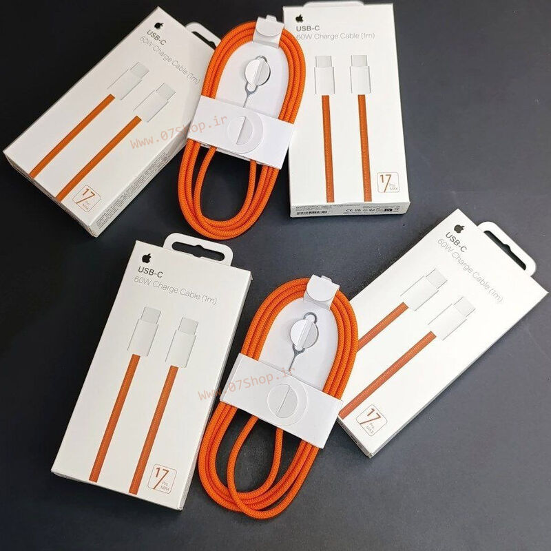 کابل آیفون 17 پرومکس کنفی نارنجی  60 وات مدل Apple USB-C Cable 60W 17-Pro-Max gallery2