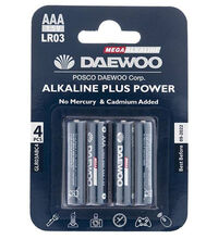باتری نیم قلمی مدل Daewoo Alkaline plus power  بسته 4 عددی gallery0