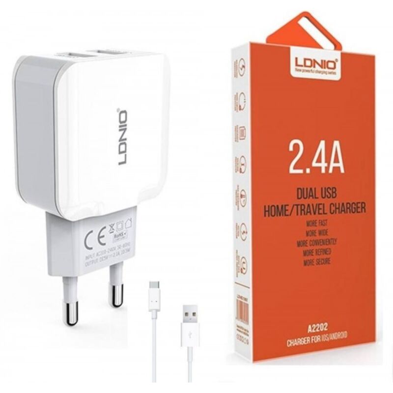 اداپتور فست شارژ لدینو مدل LDNIO A2202 gallery0